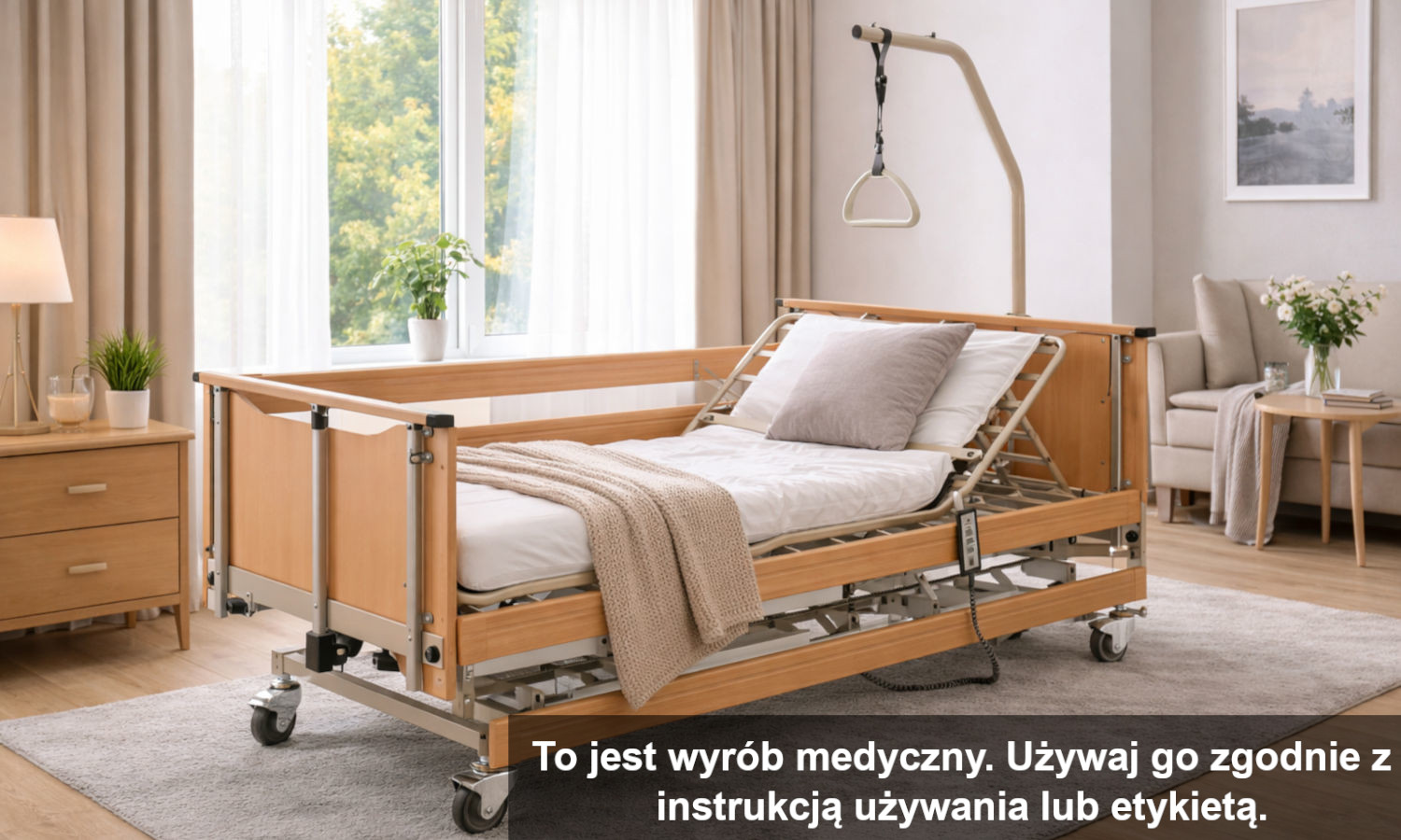 Wypożyczalnia łóżek rehabilitacyjnych w Krakowie – elektryczne łóżko medyczne w domu pacjenta